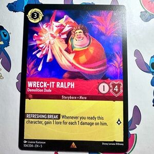 wreck-it ralph 104/204 - rare — disney lorcana: shimmering skies